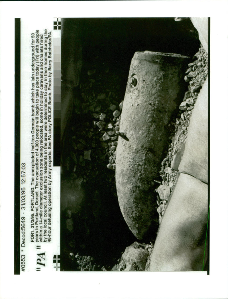 Bomb disposal - Vintage Photograph