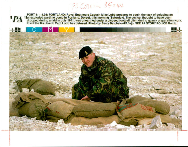 Bomb disposal - Vintage Photograph