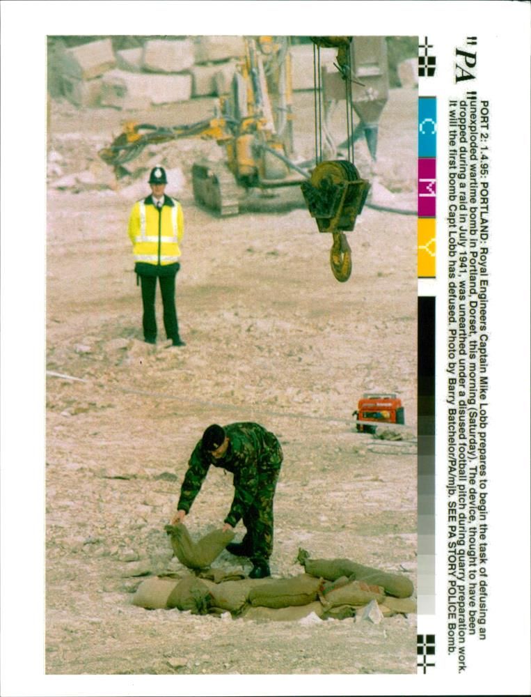 Bomb disposal - Vintage Photograph