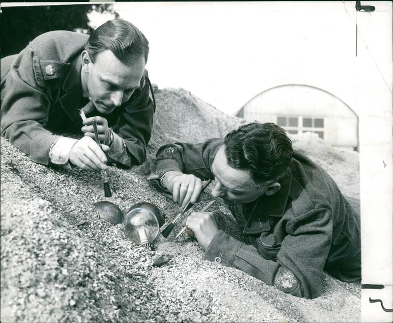 Bomb disposal - Vintage Photograph
