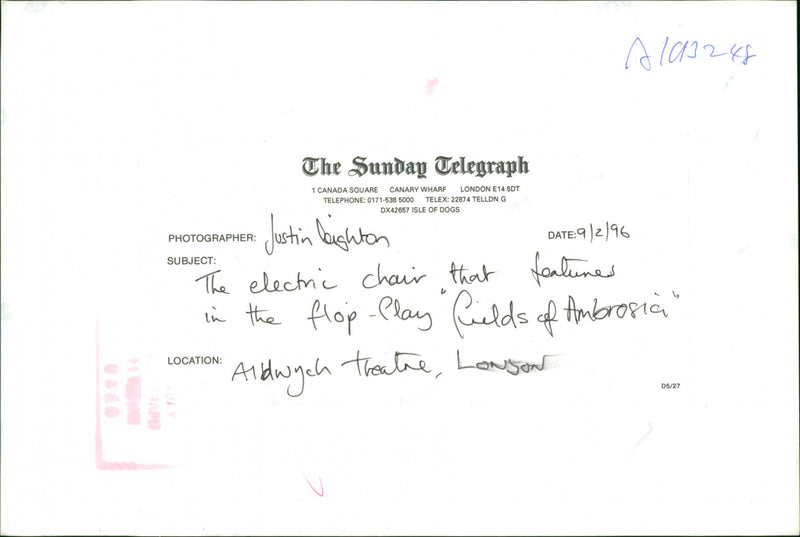 The Fields of Ambrosia Musical - Vintage Photograph