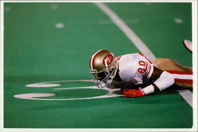 Jerry Rice, American football wide receiver - Vintage Photograph