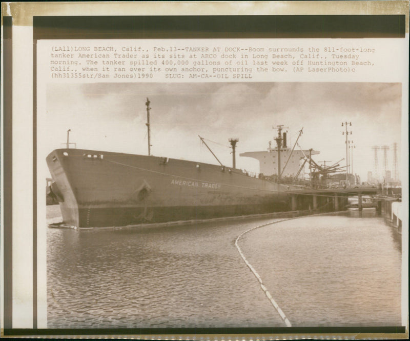 Ship: American Trader, Tanker at Dock - Vintage Photograph