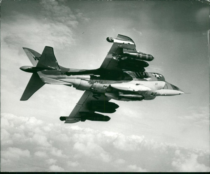 Aircraft Harrier. - Vintage Photograph