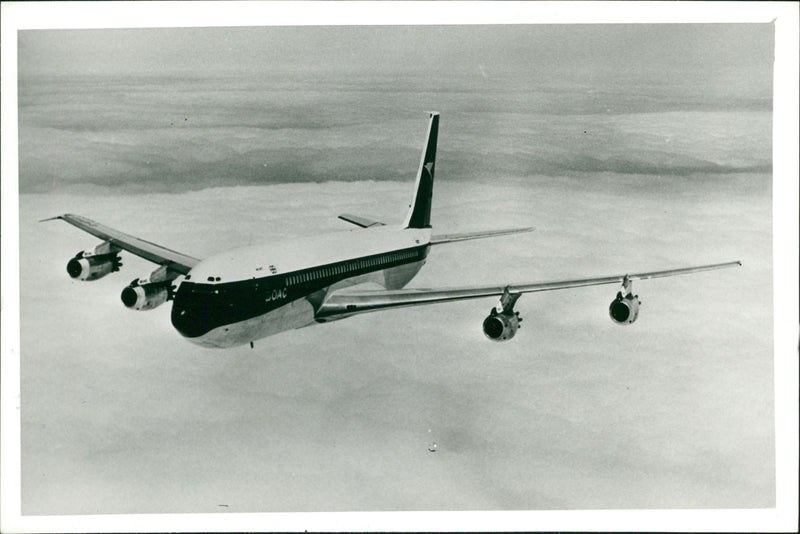 Boeing 707 Jet airliner. - Vintage Photograph