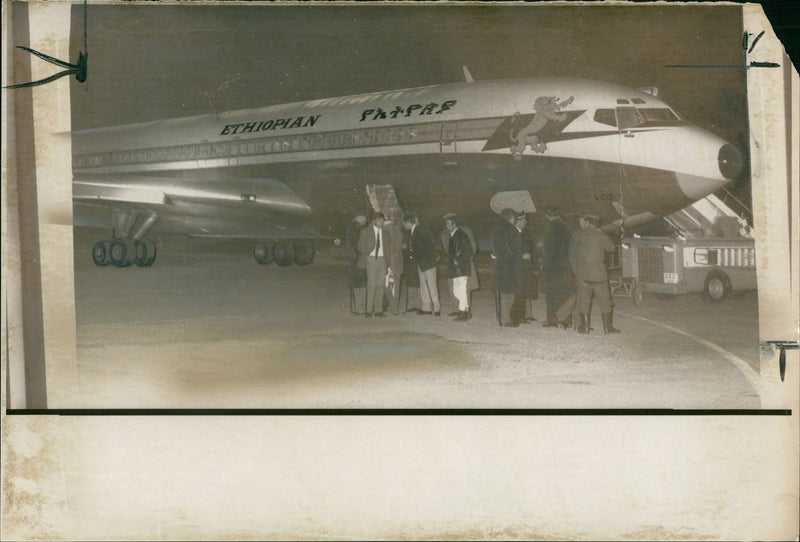 Boeing 707 Jet airliner. - Vintage Photograph