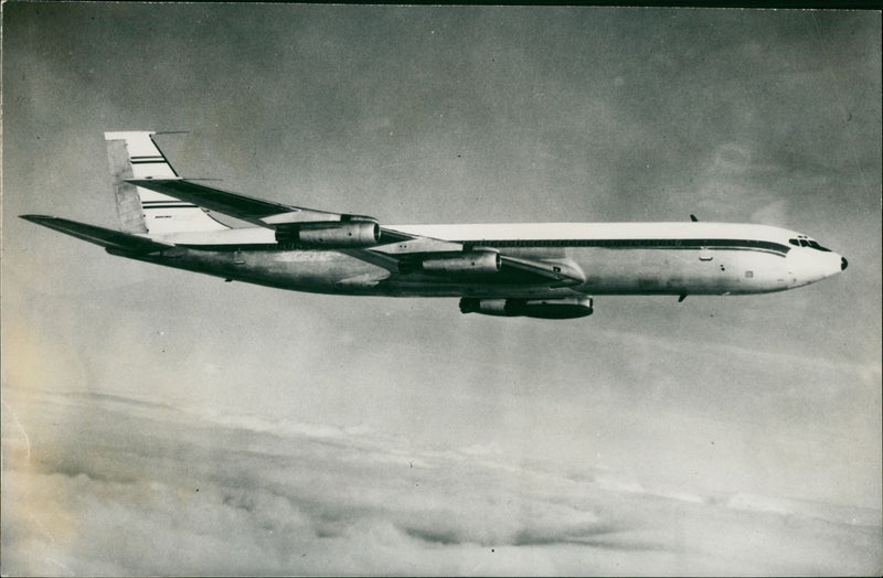 Boeing 707 Jet airliner. - Vintage Photograph