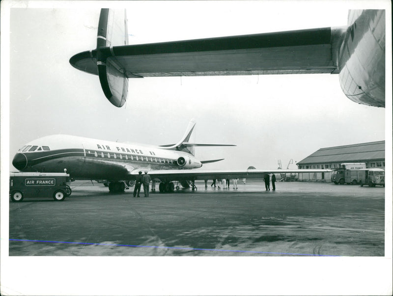 Boeing 707 Jet airliner. - Vintage Photograph