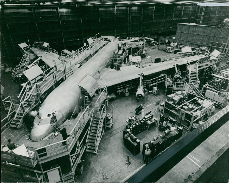 Boeing 707 Jet airliner. - Vintage Photograph