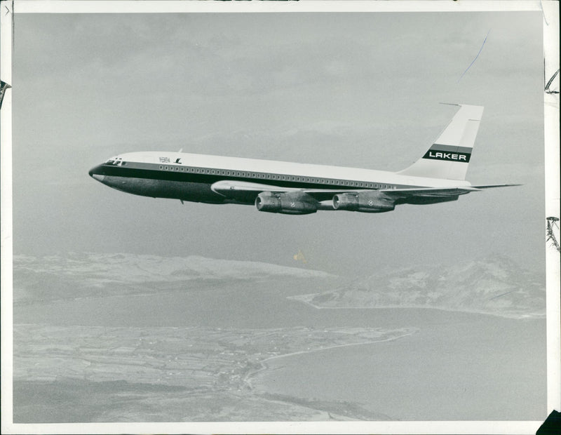 Boeing 707 Jet airliner. - Vintage Photograph