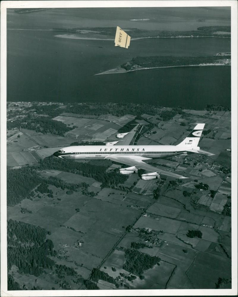 Boeing 707 Jet airliner. - Vintage Photograph