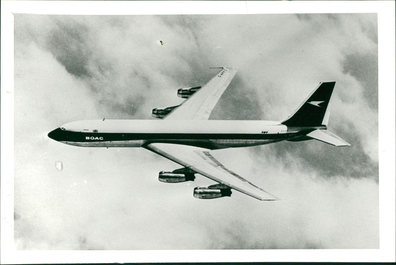 Boeing 707 Jet airliner. - Vintage Photograph