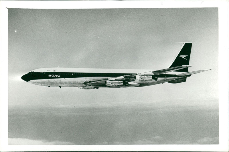 Boeing 707 Jet airliner. - Vintage Photograph