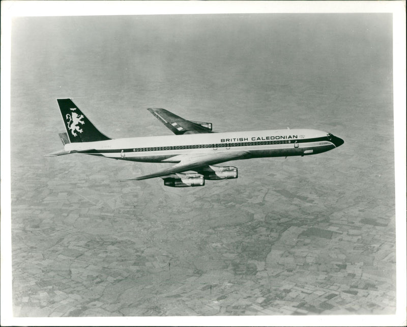 Boeing 707 Jet airliner. - Vintage Photograph