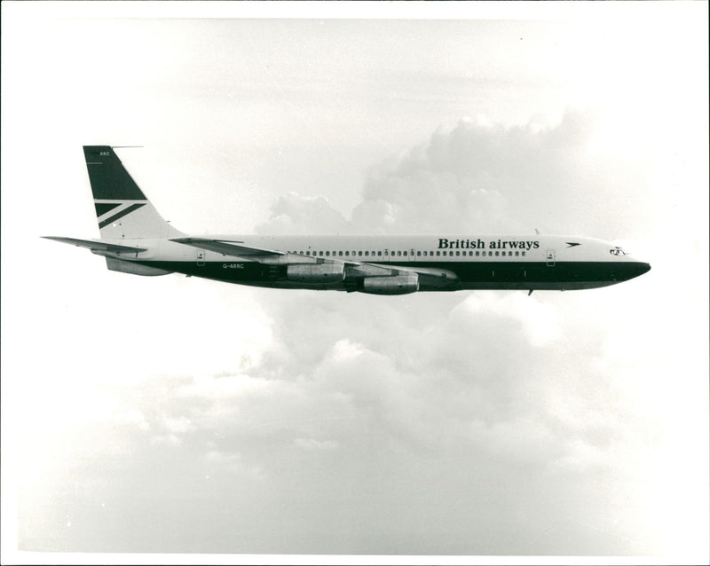 Boeing 707 Jet airliner. - Vintage Photograph