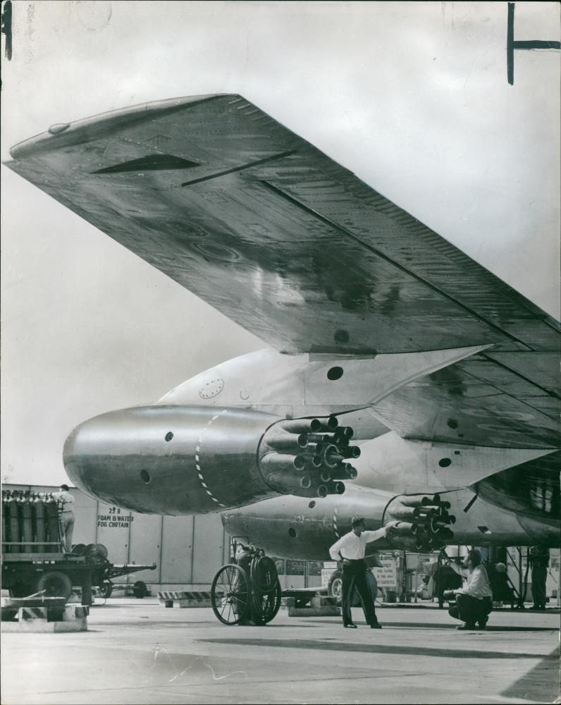 Boeing 707 Jet airliner. - Vintage Photograph