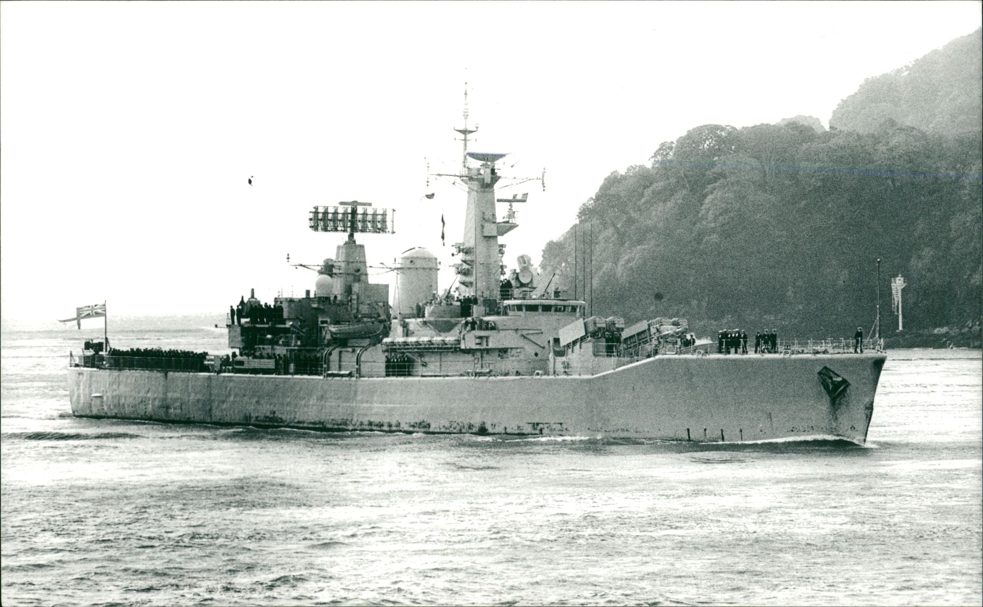 HMS Danae Danae-class cruiser - Vintage Photograph