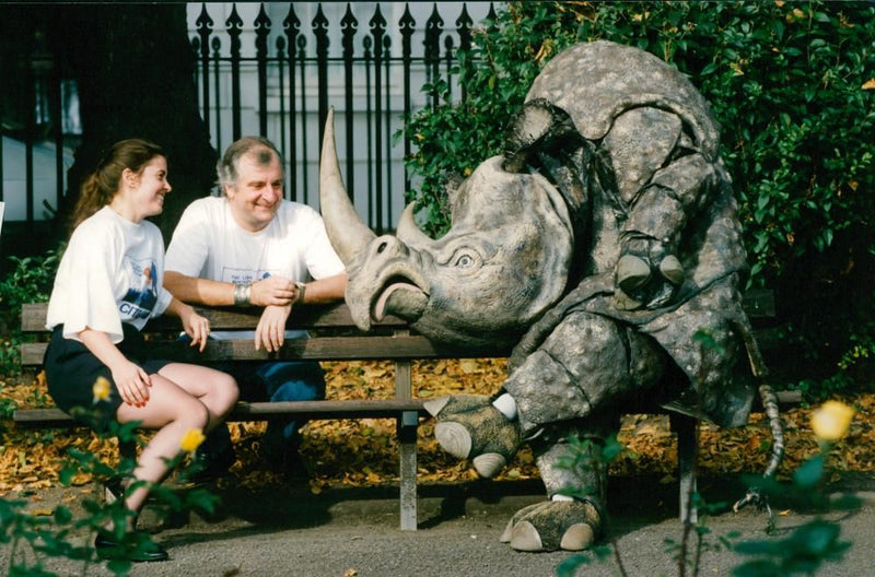 Rhinoceros Animal - Vintage Photograph