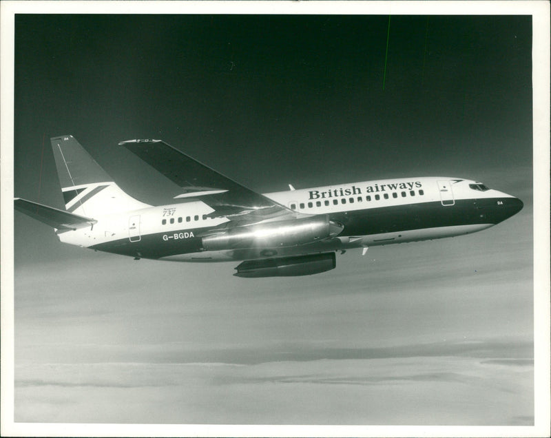 British Airways G-BGDA Boeing 737 - Vintage Photograph