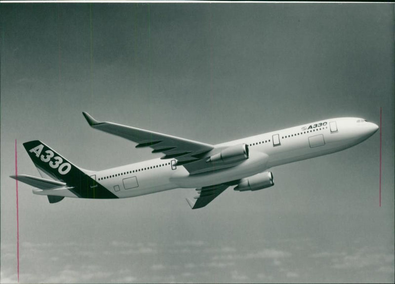 Airbus A330 Wide-body jet airliner - Vintage Photograph