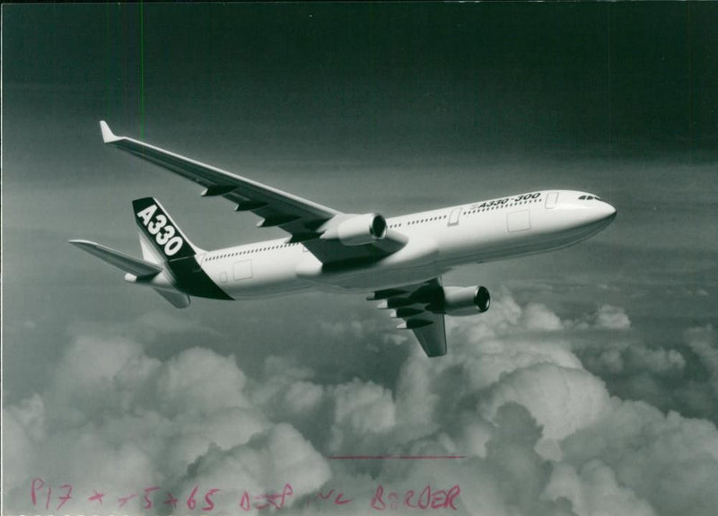 Airbus A330 Wide-body jet airliner - Vintage Photograph