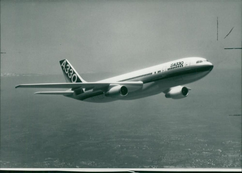 Airbus A330 Wide-body jet airliner - Vintage Photograph