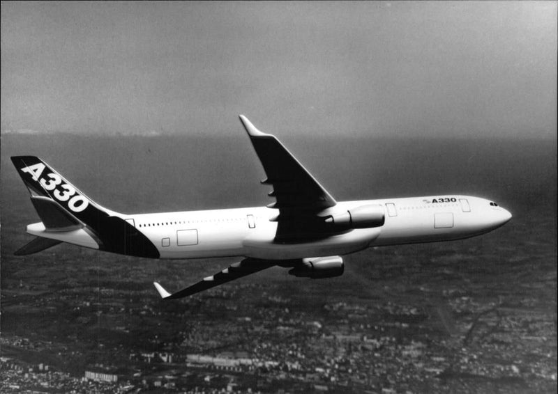 Airbus A330 Wide-body jet airliner - Vintage Photograph