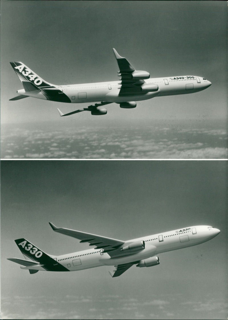 Airbus A330 Wide-body jet airliner - Vintage Photograph