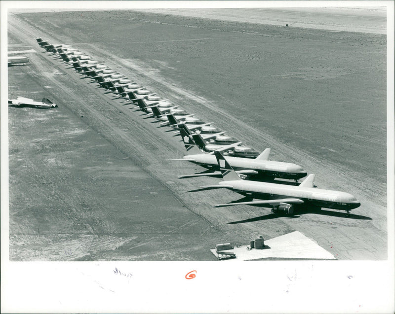 Boeing 767 Wide-body jet airliner. - Vintage Photograph