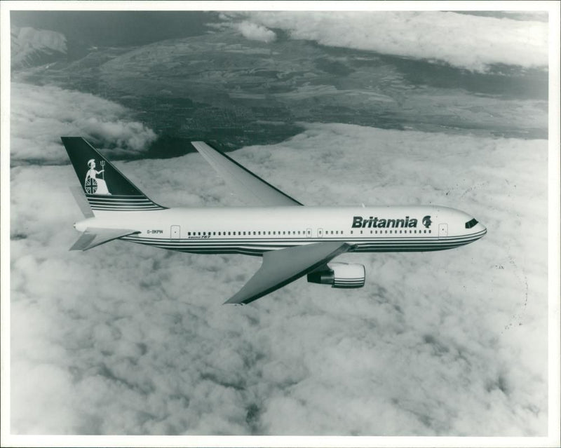 Boeing 767 Wide-body jet airliner. - Vintage Photograph