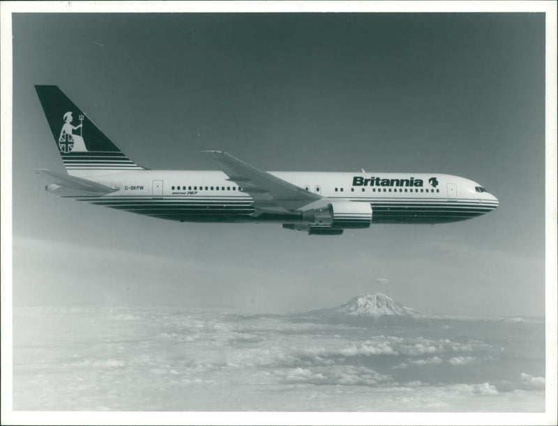 Boeing 767 Wide-body jet airliner britain airways. - Vintage Photograph