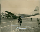 B.O.A.C Stratocruiser taking Princess Elizabeth and the Duke of Edinburgh to Montreal. - Vintage Photograph