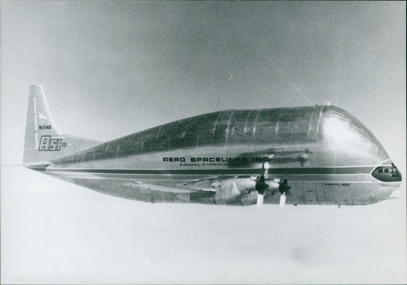 Aero Spacelines Super Guppy Aircraft model. - Vintage Photograph