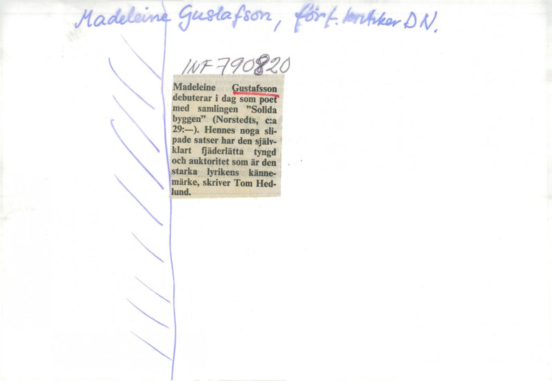 ESSAYS HERE MADELEINE CAN BUILD SOLIDA AND TOM POET - Vintage Photograph