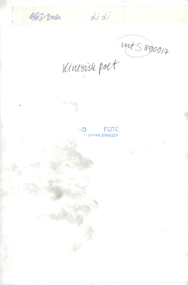 BES JOHAN DATA FOTC LIDI ERIKSON POET CHINESE - Vintage Photograph