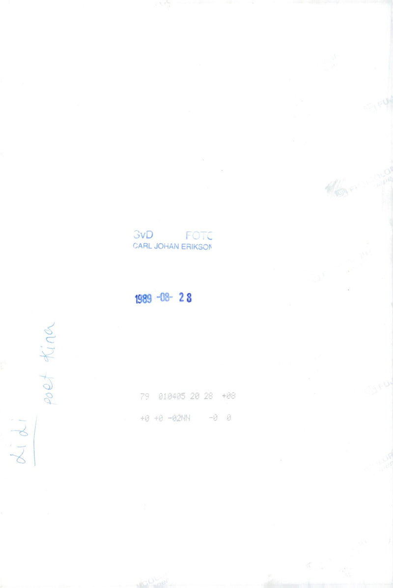 1989 PIX PHOTO POET QNN CARL BVD ERIKSON JOHAN CHINA - Vintage Photograph