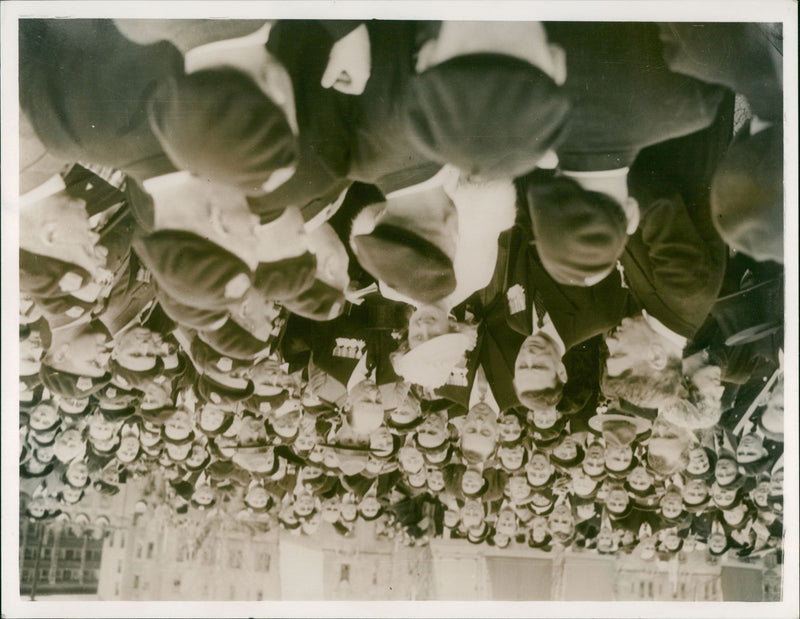 The King and Queen: Chatting with Canadian War Veterans - Vintage Photograph