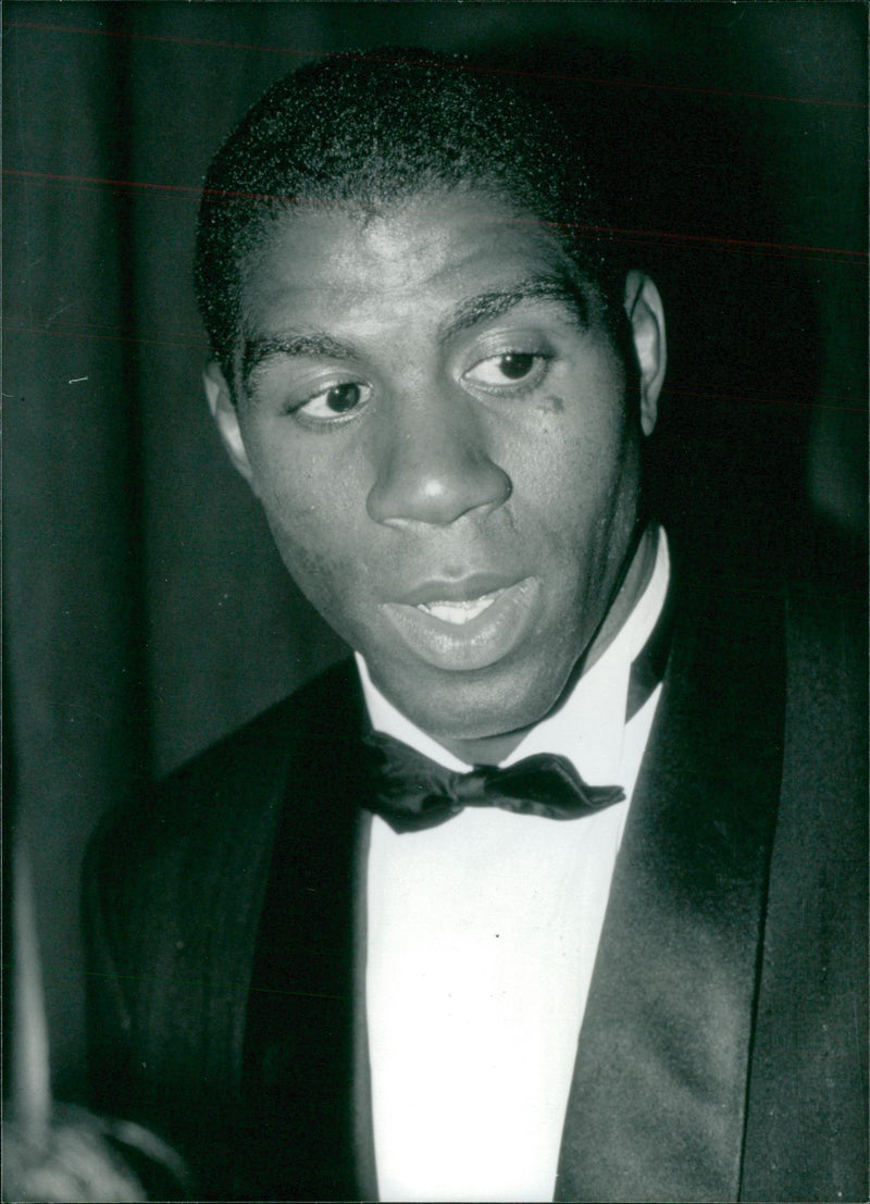 Magic Johnson American basketball player. - Vintage Photograph