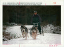 metthew buckly from cheshire with his huskies - Vintage Photograph