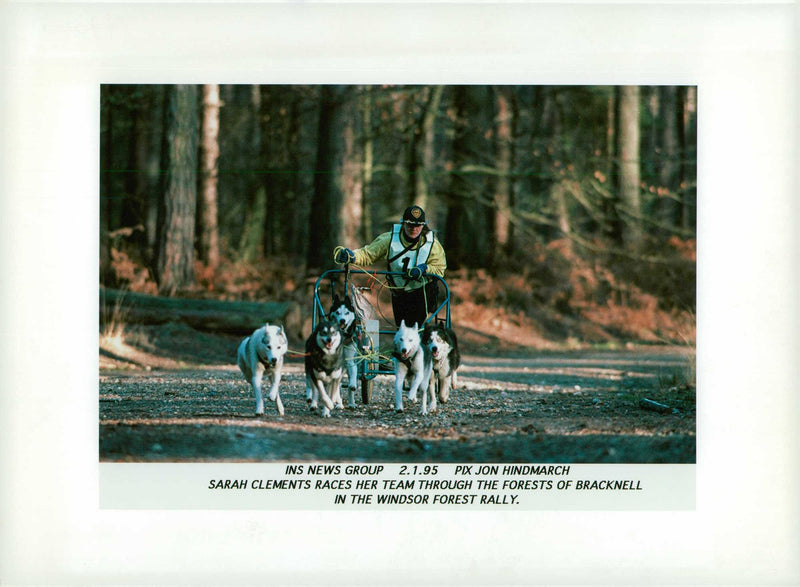 sarah clamer races her team - Vintage Photograph