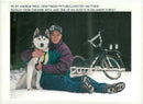 Matthew buckly with his huskies - Vintage Photograph