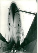 Queen Elizabeth 2 Ship (German refit) - Vintage Photograph
