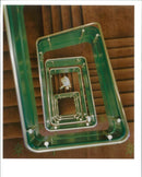 Queen Elizabeth 2 Ship (down stairs aboard) - Vintage Photograph