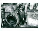Queen Elizabeth 2 Ship (engine room) - Vintage Photograph
