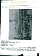 Queen Elizabeth 2 is watched by the hundreds of people - Vintage Photograph