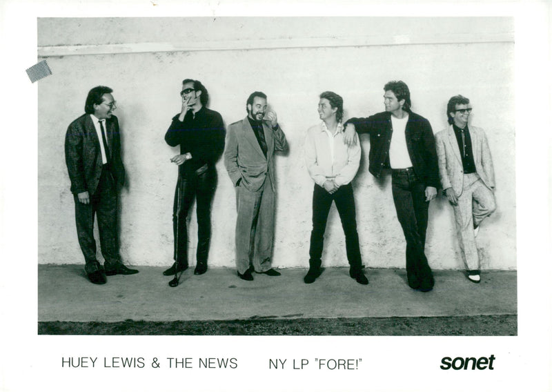 Huey Lewis, American Rock Singer, Songwriter and Actor, Huey Leweis and The News - Vintage Photograph