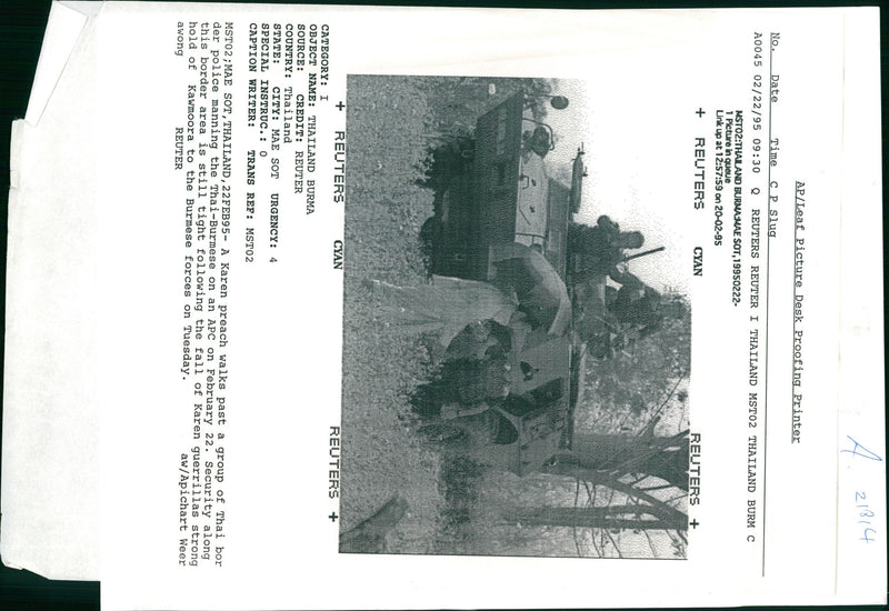 Burma: Karen Rebel Army - Vintage Photograph