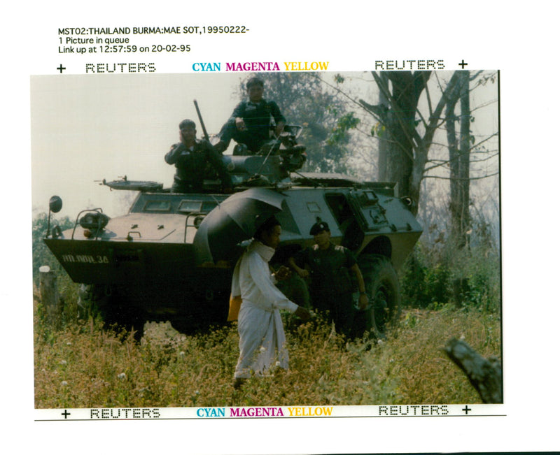 Burma: Karen Rebel Army - Vintage Photograph