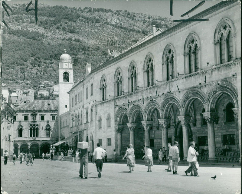 View of Old City of Dubrovnik, Yugoslavia. - Vintage Photograph