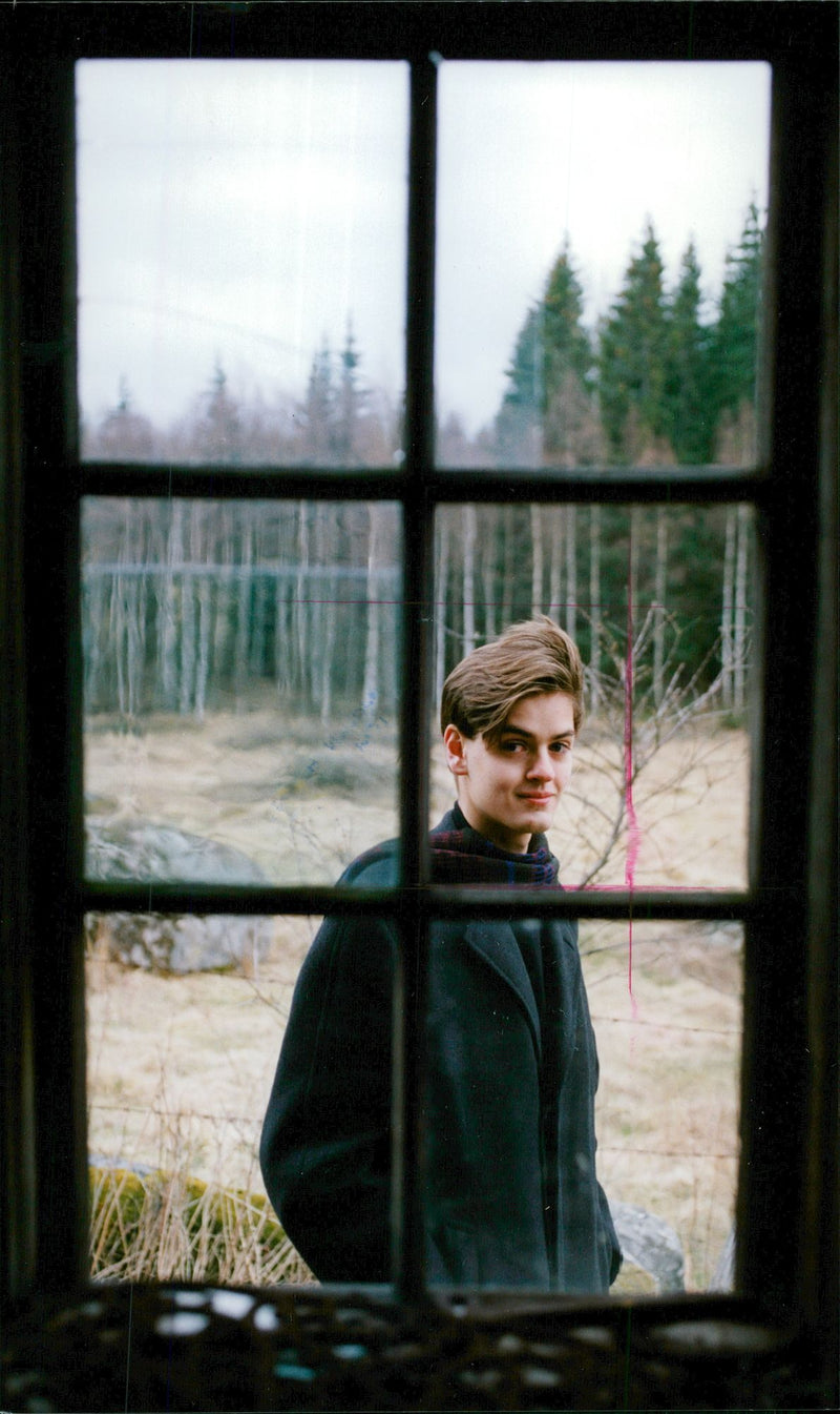 Swedish poet Gustav Larsson after today's win in the Young Idags competition - Vintage Photograph